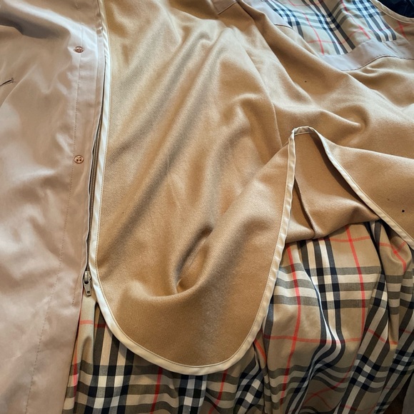 Burberry Prorsum Khaki Cotton Double Breast Trench Coat Wool Liner 42R 52" Chest - Picture 7 of 16